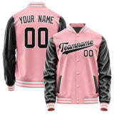 Custom Light Pink Black Jacket