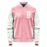 Custom Light Pink White Jacket JA212118211818181818