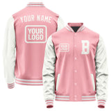 Custom Light Pink White Jacket JA212118211818181818