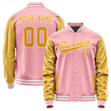 Custom Light Pink Yellow Jacket