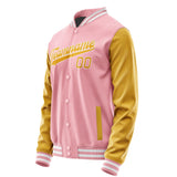 Custom Light Pink Yellow Jacket JA2121192118B31819