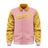 Custom Light Pink Yellow Jacket