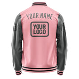 Custom Light Pink Dark Grey Jacket JA212120211717202017