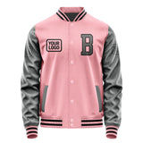 Custom Light Pink Dark Grey Jacket JA212120211717202017