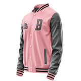 Custom Light Pink Dark Grey Jacket JA212120211717202017