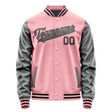 Custom Light Pink Dark Grey Jacket JA2121202117B31720