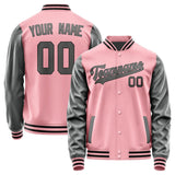 Custom Light Pink Dark Grey Jacket JA2121202117B31720