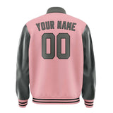 Custom Light Pink Dark Grey Jacket