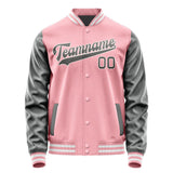 Custom Light Pink Dark Grey Jacket JA2121202118B31820