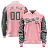 Custom Light Pink Dark Grey Jacket