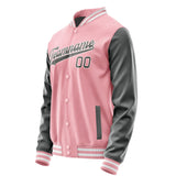 Custom Light Pink Dark Grey Jacket JA2121202118B31820