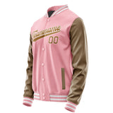 Custom Light Pink Khaki Jacket JA2121222118B31822