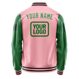 Custom Light Pink Emerald Green Jacket JA212124211717242417