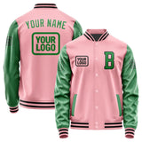 Custom Light Pink Emerald Green Jacket