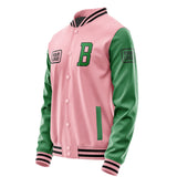 Custom Light Pink Emerald Green Jacket JA212124211717242417