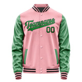 Custom Light Pink Emerald Green Jacket JA2121242117B31724