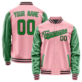 Custom Light Pink Emerald Green Jacket