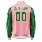 Custom Light Pink Emerald Green Jacket JA2121242118B31824