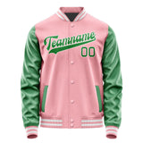 Custom Light Pink Emerald Green Jacket JA2121242118B31824