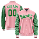 Custom Light Pink Emerald Green Jacket JA2121242118B31824