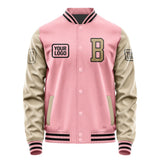 Custom Light Pink Light Khaki Jacket JA212125211717252517