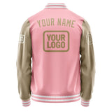 Custom Light Pink Light Khaki Jacket JA212125211818252518