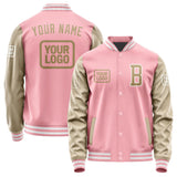 Custom Light Pink Light Khaki Jacket