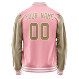 Custom Light Pink Light Khaki Jacket JA2121252118B31825