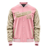 Custom Light Pink Light Khaki Jacket JA2121252118B31825