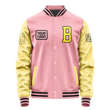 Custom Light Pink Light Yellow Jacket JA212126211717262617