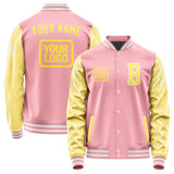 Custom Light Pink Light Yellow Jacket JA212126211818262618