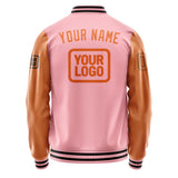 Custom Light Pink Orange Jacket JA212128211717282817