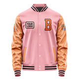 Custom Light Pink Orange Jacket JA212128211717282817