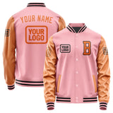 Custom Light Pink Orange Jacket JA212128211717282817