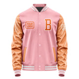 Custom Light Pink Orange Jacket JA212128211818282818