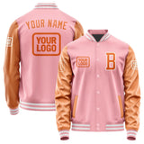 Custom Light Pink Orange Jacket