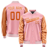 Custom Light Pink Orange Jacket