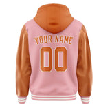Custom Light Pink Orange Jacket