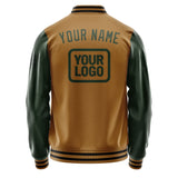 Custom Khaki Dark Green Jacket JA222206221717060617