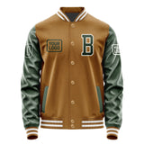 Custom Khaki Dark Green Jacket JA222206221818060618