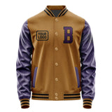 Custom Khaki Purple Jacket JA222207221717070717