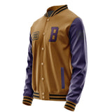 Custom Khaki Purple Jacket JA222207221717070717