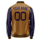 Custom Khaki Purple Jacket JA2222072217B21707