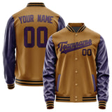 Custom Khaki Purple Jacket