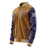 Custom Khaki Purple Jacket JA222207221818070718