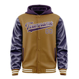 Custom Khaki Purple Jacket
