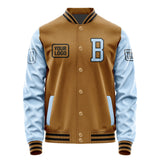 Custom Khaki Light Blue Jacket JA222208221717080817