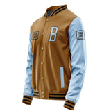 Custom Khaki Light Blue Jacket JA222208221717080817