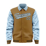 Custom Khaki Light Blue Jacket