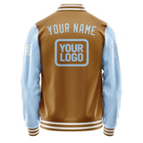 Custom Khaki Light Blue Jacket JA222208221818080818